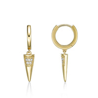Large Spike Huggie Earrings