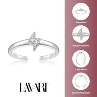 Lightning Bolt Adjustable Toe Ring