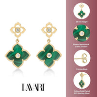 Flora Classic Double Flower Drop Earrings