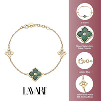 Flora Classic Triple Flower Station Bracelet