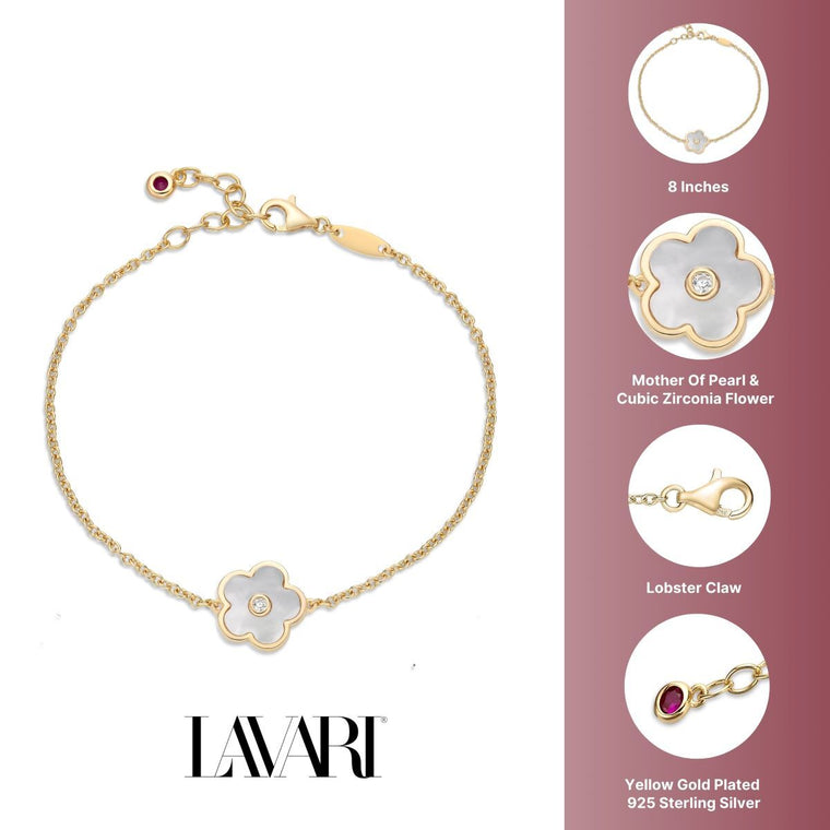 Flora Petite Five-Station Flower Bracelet