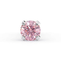 14K White Gold Swarovski Nose Stud - 20G