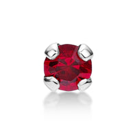 14K White Gold Swarovski Nose Stud - 20G