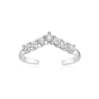 Chevron Toe Ring