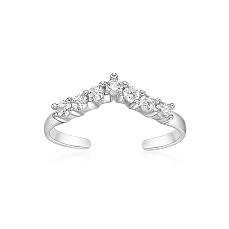 Chevron Toe Ring