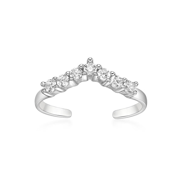 Chevron Toe Ring