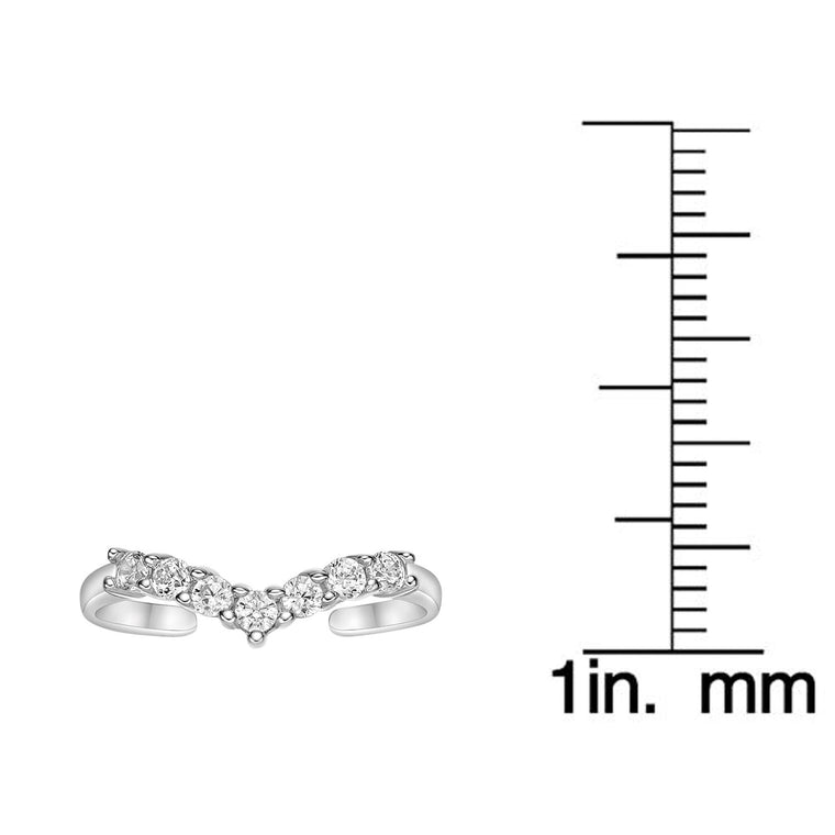 Chevron Toe Ring
