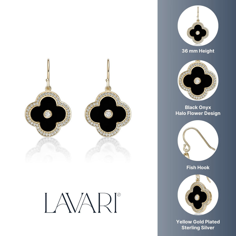Flora Halo Flower Hook Earrings