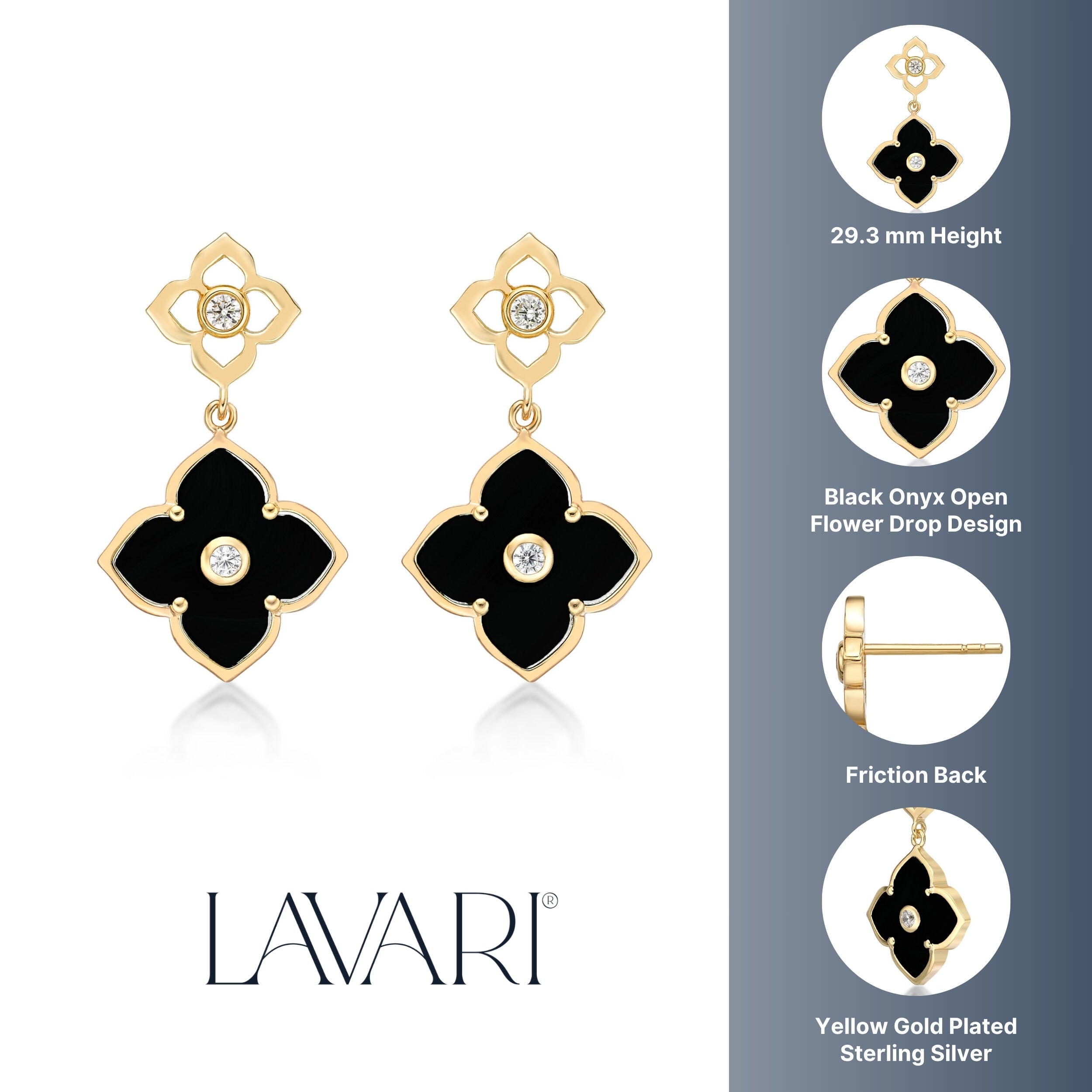 Flora Classic Double Flower Drop Earrings