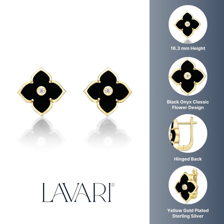 Flora Classic Flower Huggie Earrings