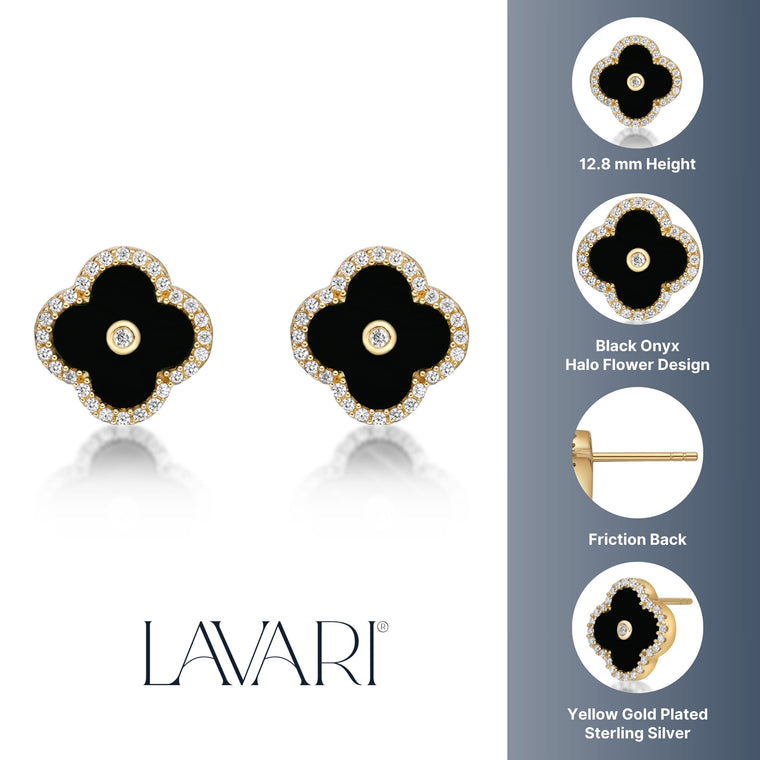 Flora Halo Flower Stud Earrings