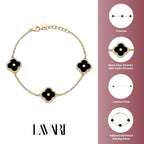 Flora Halo Three-Station Flower Bracelet