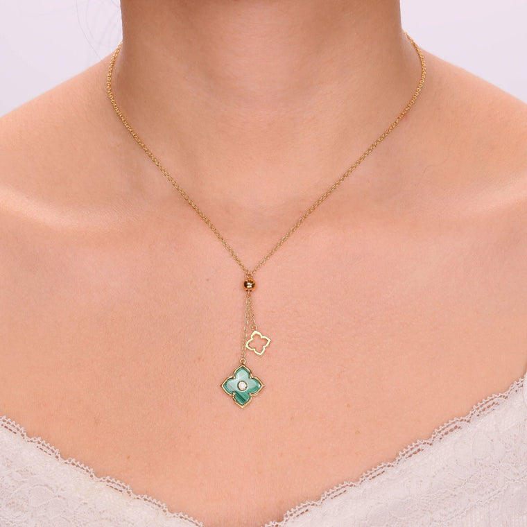 Flora Classic Double Flower Pendant