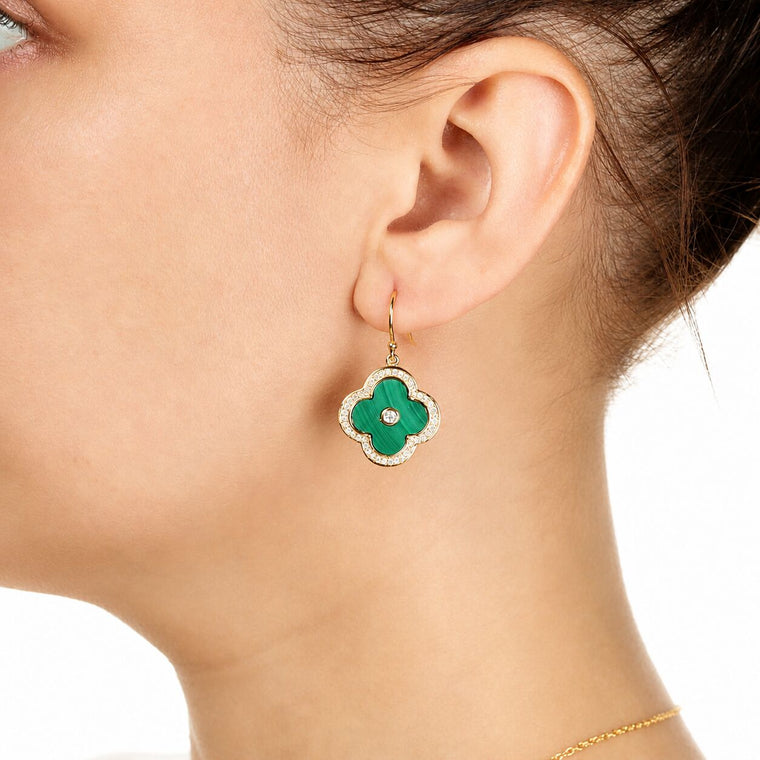 Flora Halo Flower Hook Earrings