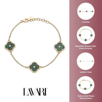 Flora Halo Three-Station Flower Bracelet