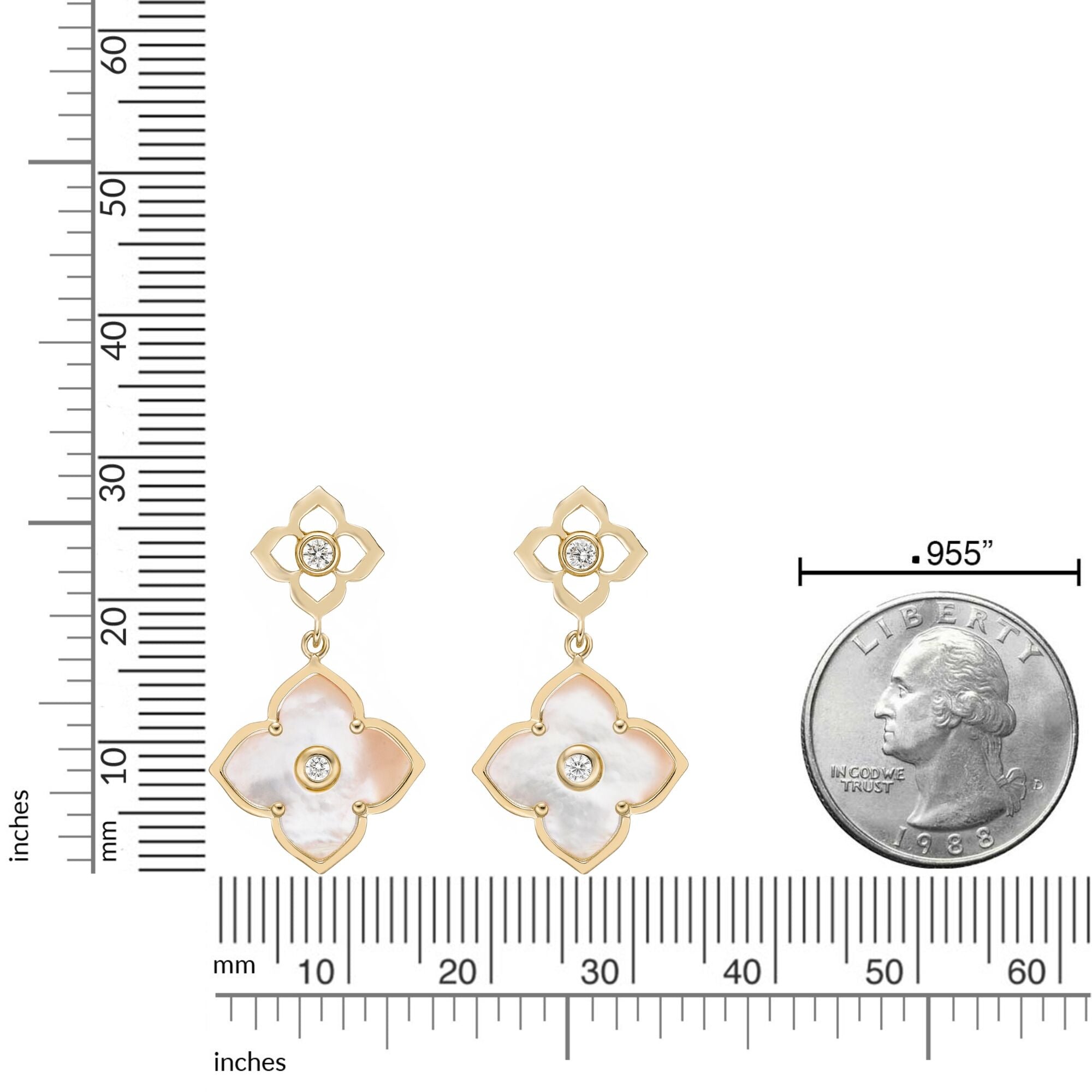 Flora Classic Double Flower Drop Earrings