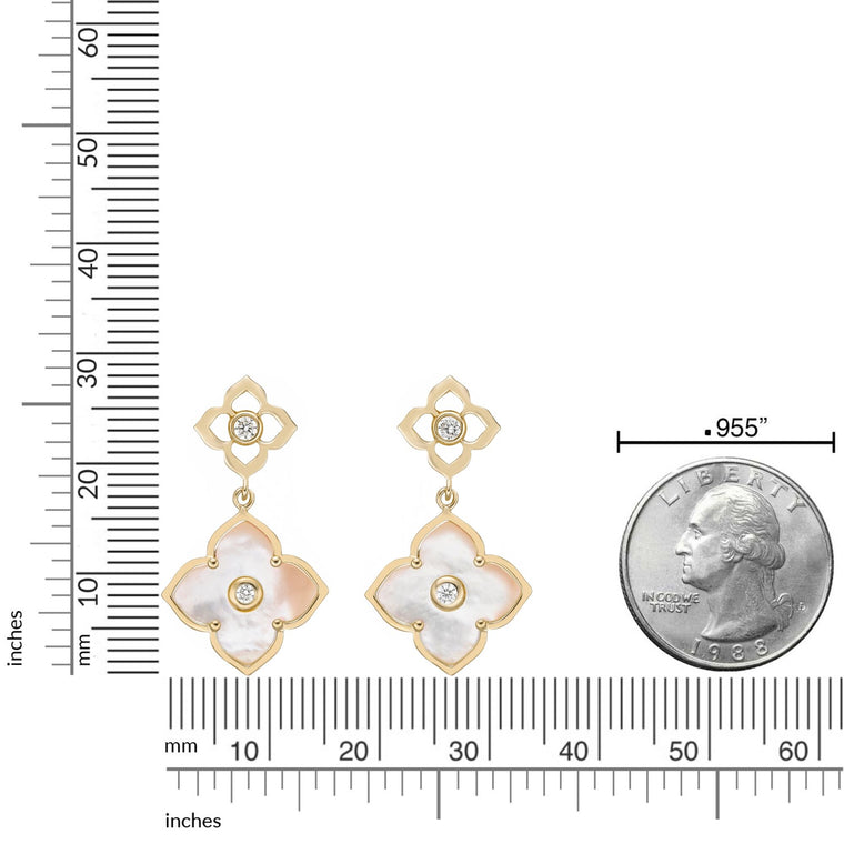 Flora Classic Double Flower Drop Earrings