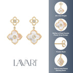 Flora Classic Double Flower Drop Earrings