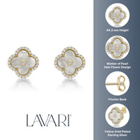Flora Halo Flower Stud Earrings