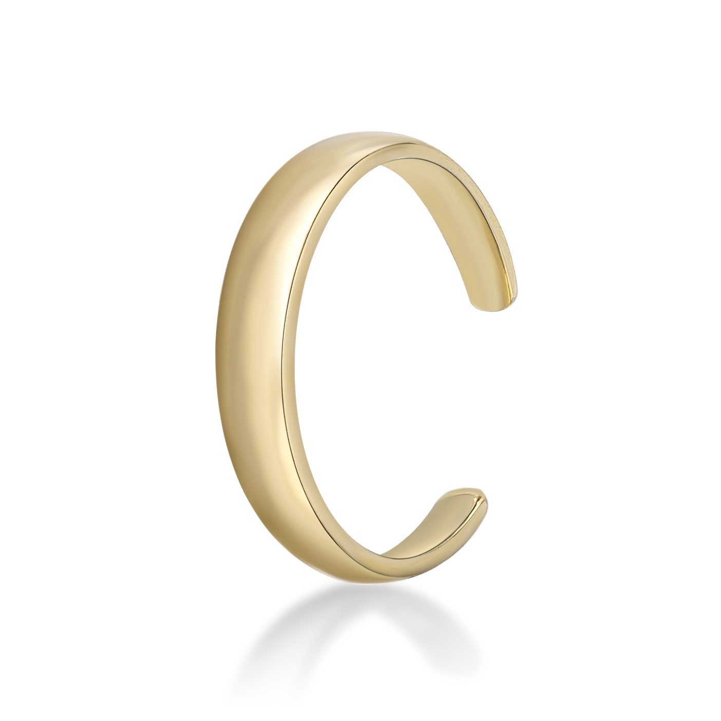 Lavari Jewelers Women's Adjustable Open Toe Ring, 10K Yellow Gold 