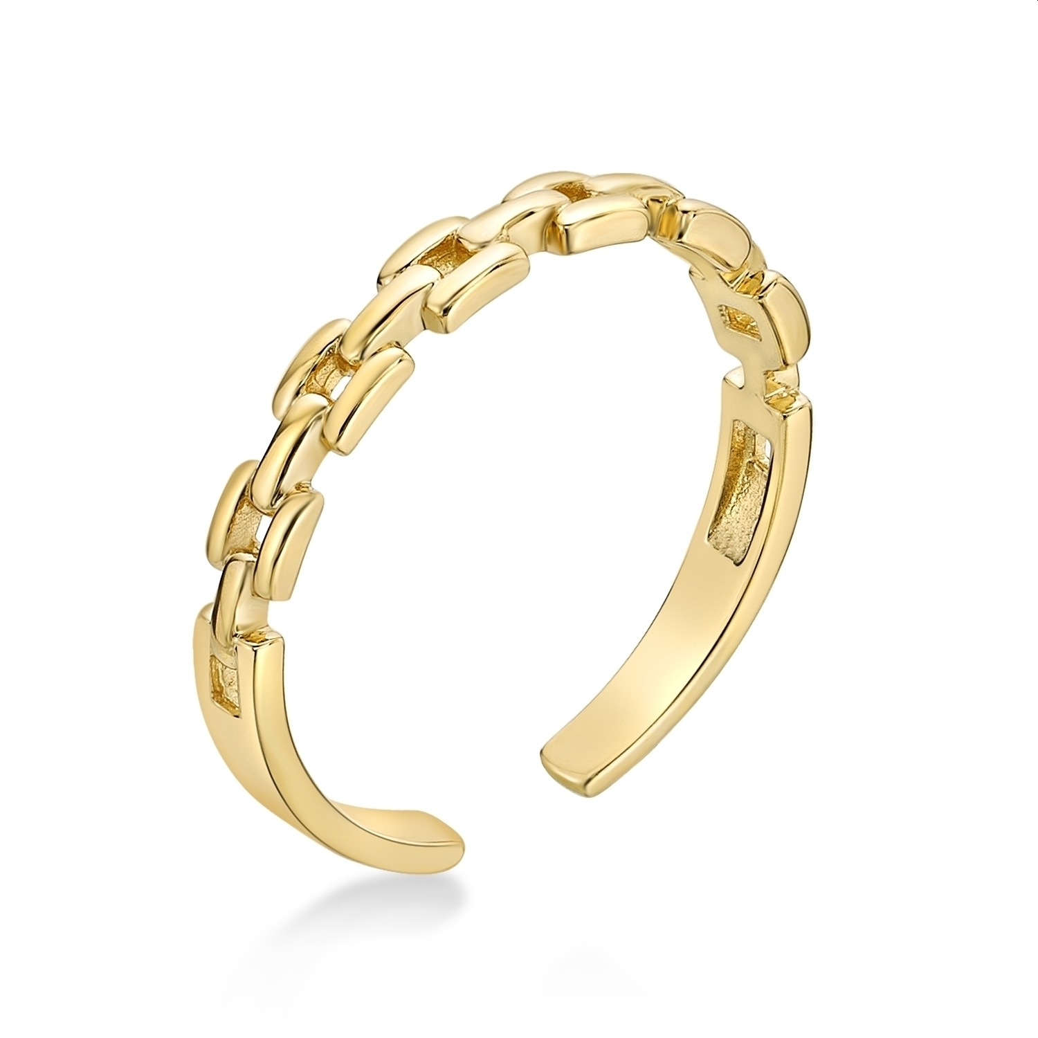 Lavari Jewelers Women's Link Design Adjustable Toe Ring, 10K 