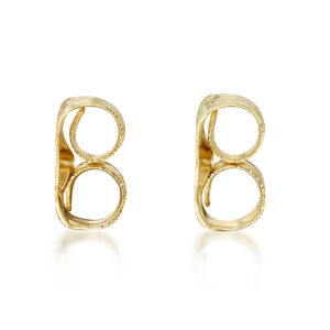 Lavari Jewelers Women's Replacement Friction Earring Backs, 10K Yellow Gold, 1 Pair (2 Total)