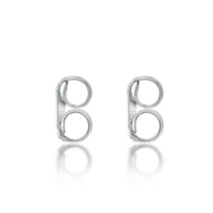 Lavari Jewelers Women's Replacement Friction Earring Backs, 925 Sterling Silver, 1 Pair (2 Total)