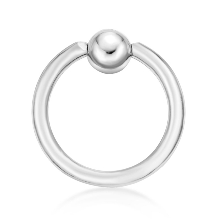 Women’s Captive Bead Universal Hoop Ring, 14K White Gold, 8 MM, 16 Gauge | Lavari Jewelers