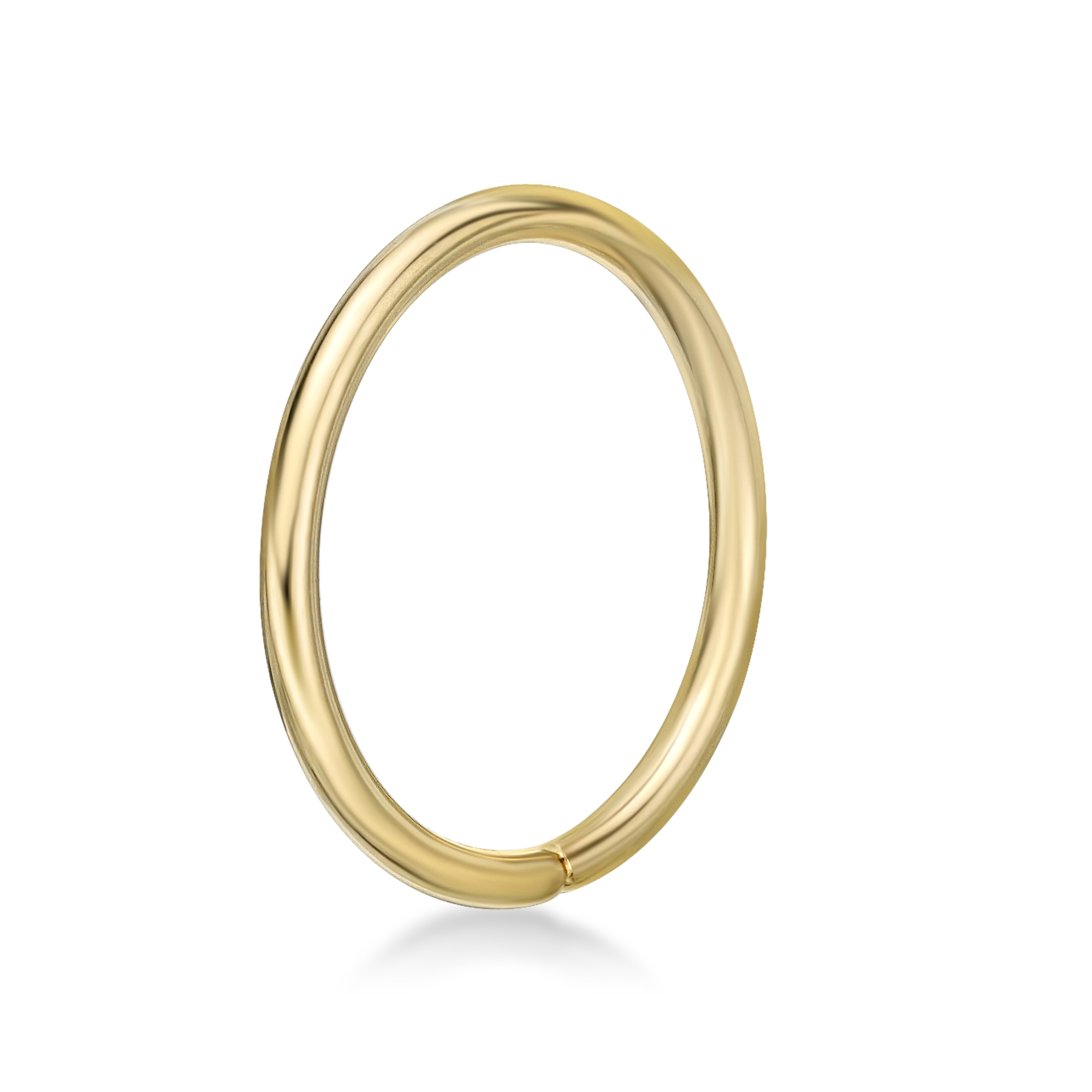 Women's Hoop Nose Ring, 14K Yellow Gold, 8 MM Diameter, 20 Gauge  | Lavari Jewelers
