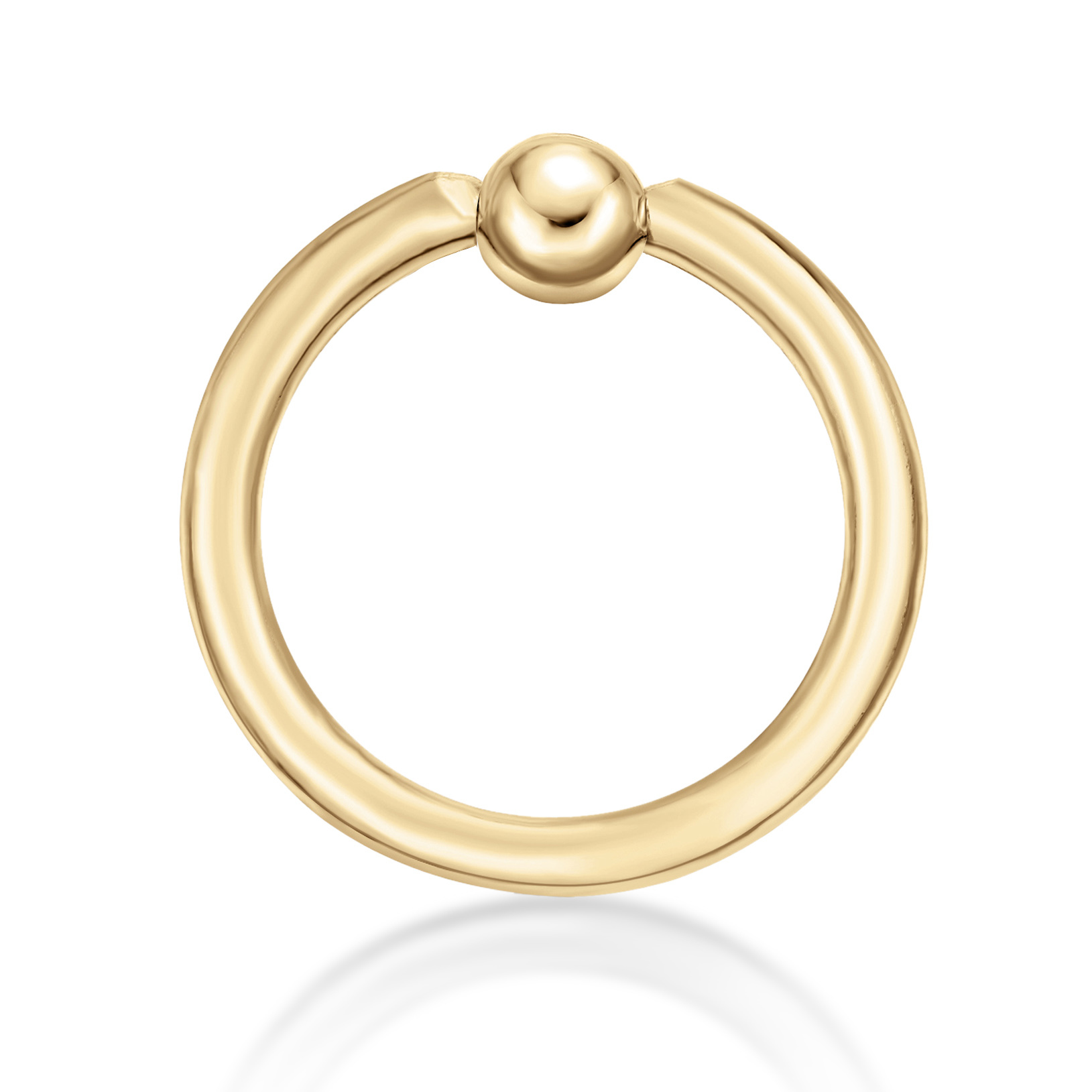 Women's Universal Hoop Ring, 14K Yellow Gold, 3/8 Inches, 10 MM, 16 Gauge | Lavari Jewelers