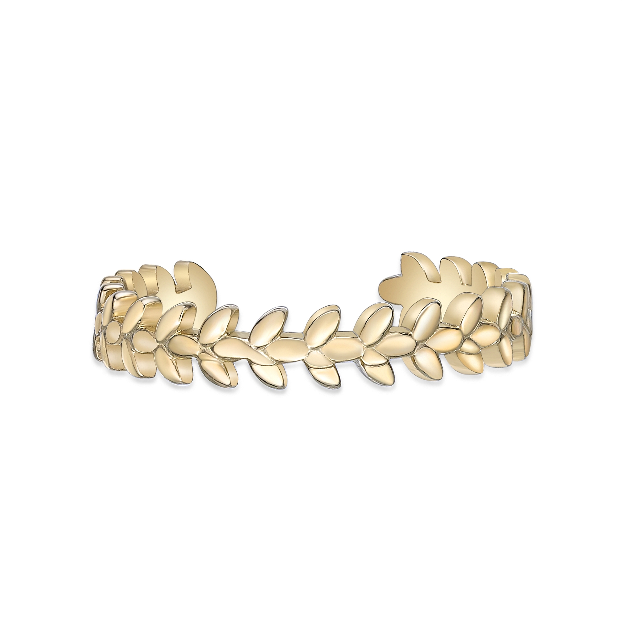 Women's Vine Band Adjustable Toe Ring, 10K Yellow Gold, 3 MM | Lavari Jewelers