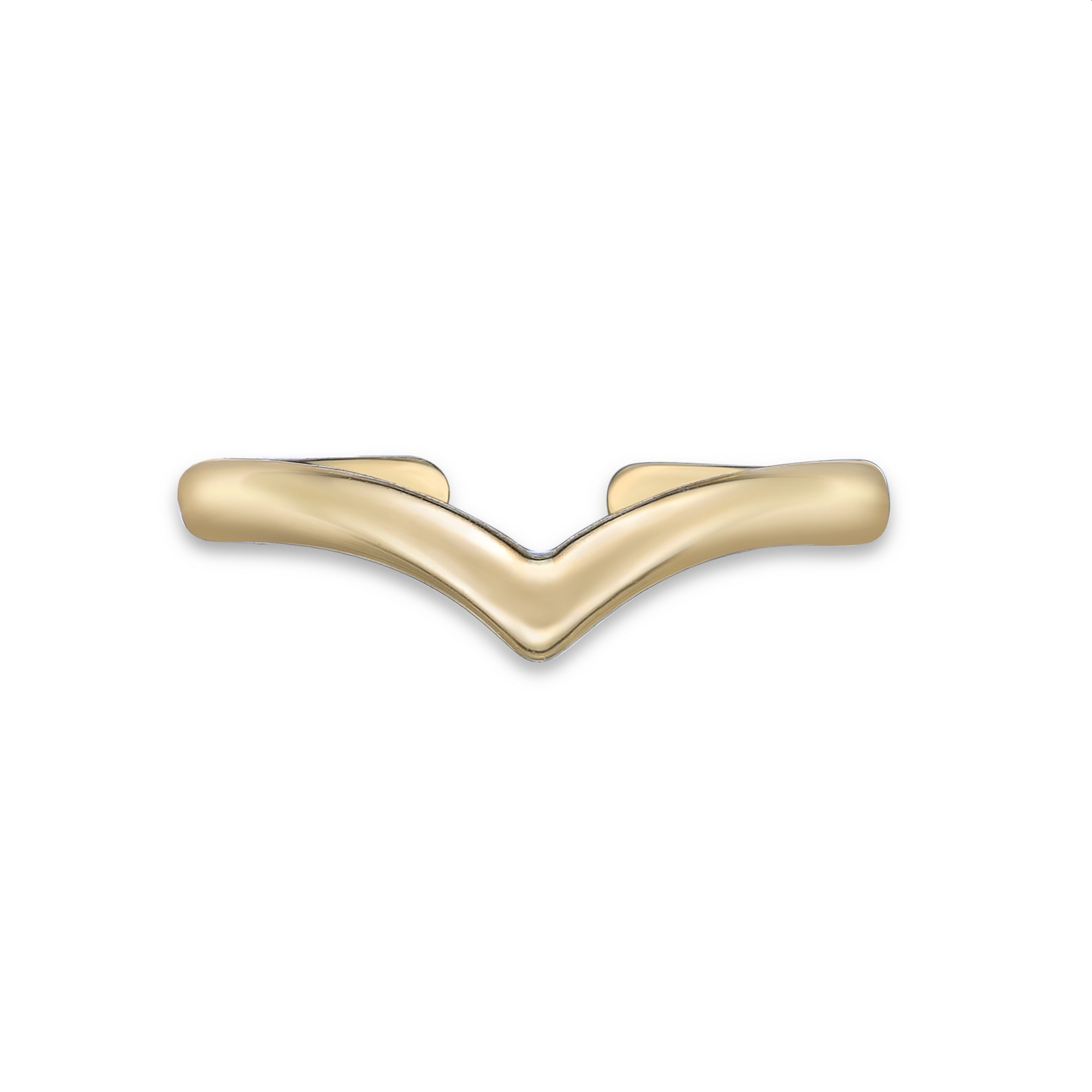 Lavari Jewelers Women's Chevron Band Adjustable Toe Ring, 10K Yellow Gold, 3 MM