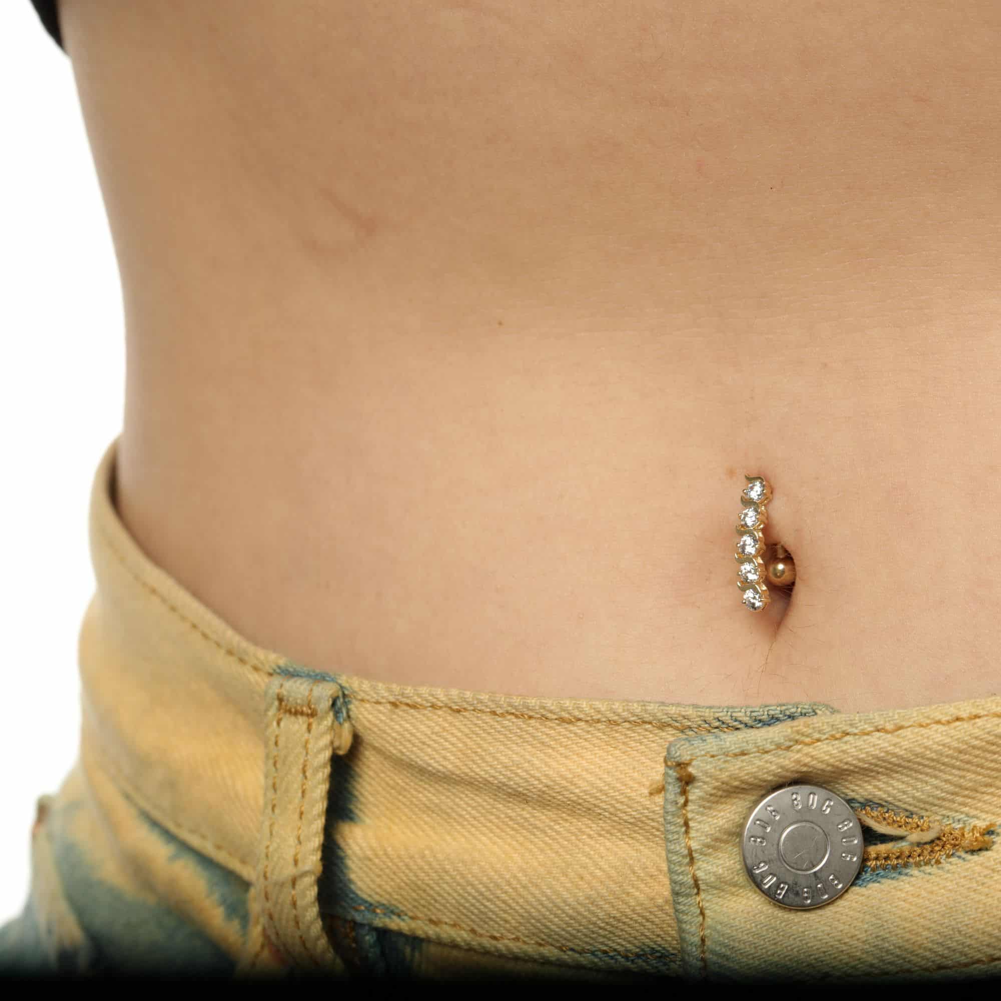 2 Styles Navel Piercing Simple Belly Ring Crystal Gold Belly Button Piercing  Jewelry Women Body Piercing Care Belly Care Ring | Wish