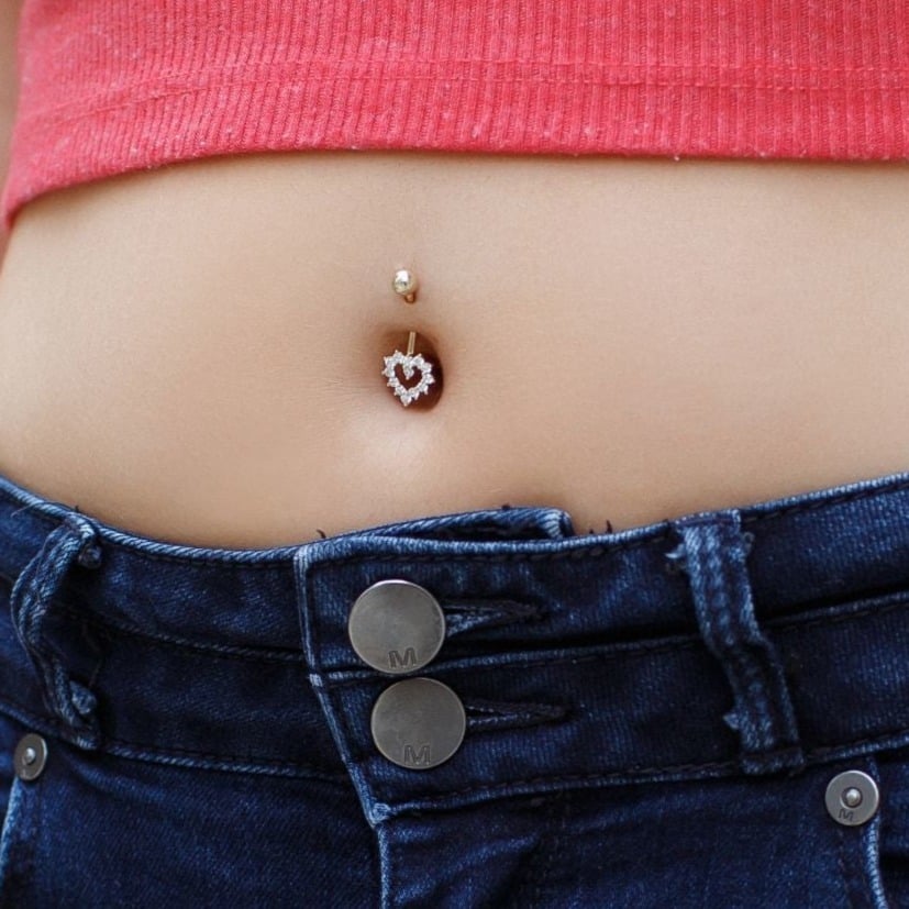 2 Styles Navel Piercing Simple Belly Ring Crystal Gold Belly Button  Piercing Jewelry Women Body Piercing Care Belly Care Ring | Wish