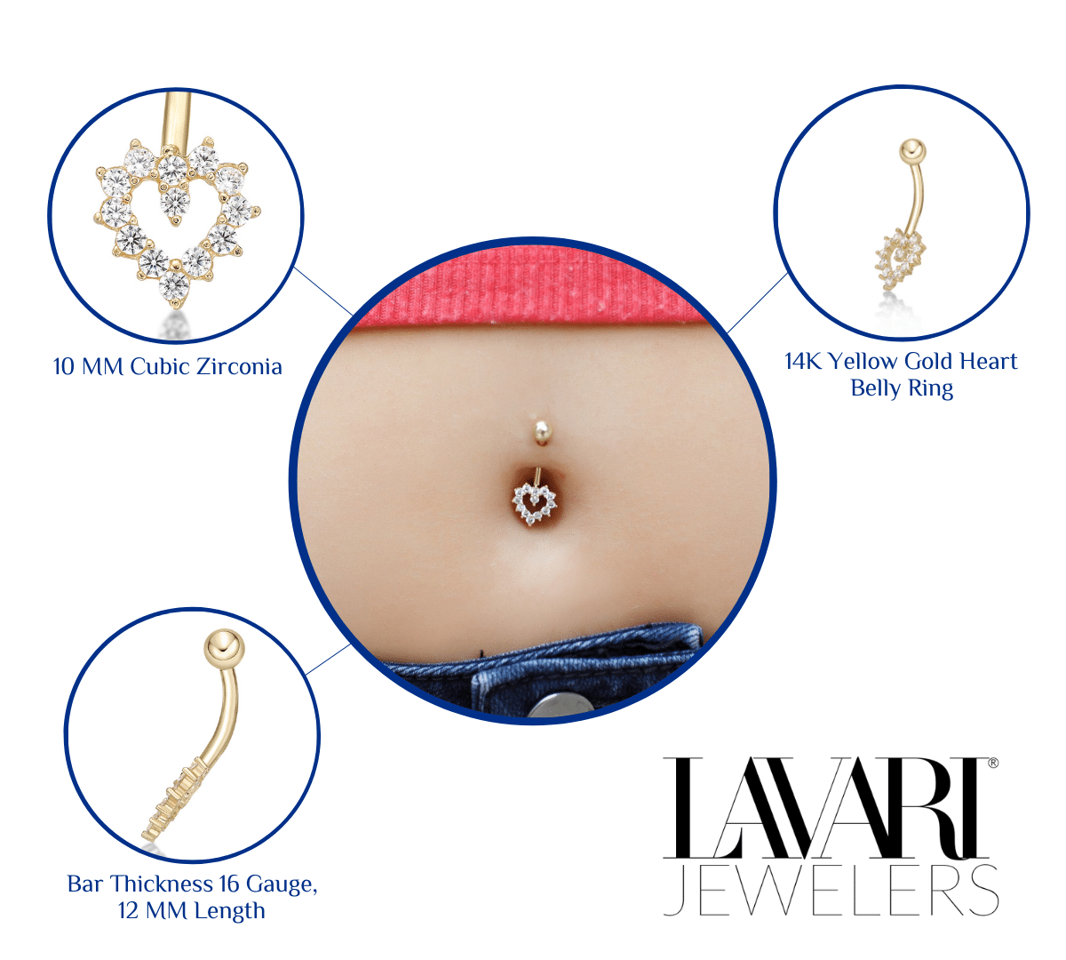 Jewelled Belly Bar-Navel piercing jewellery |Belly bar| Silver Surfers