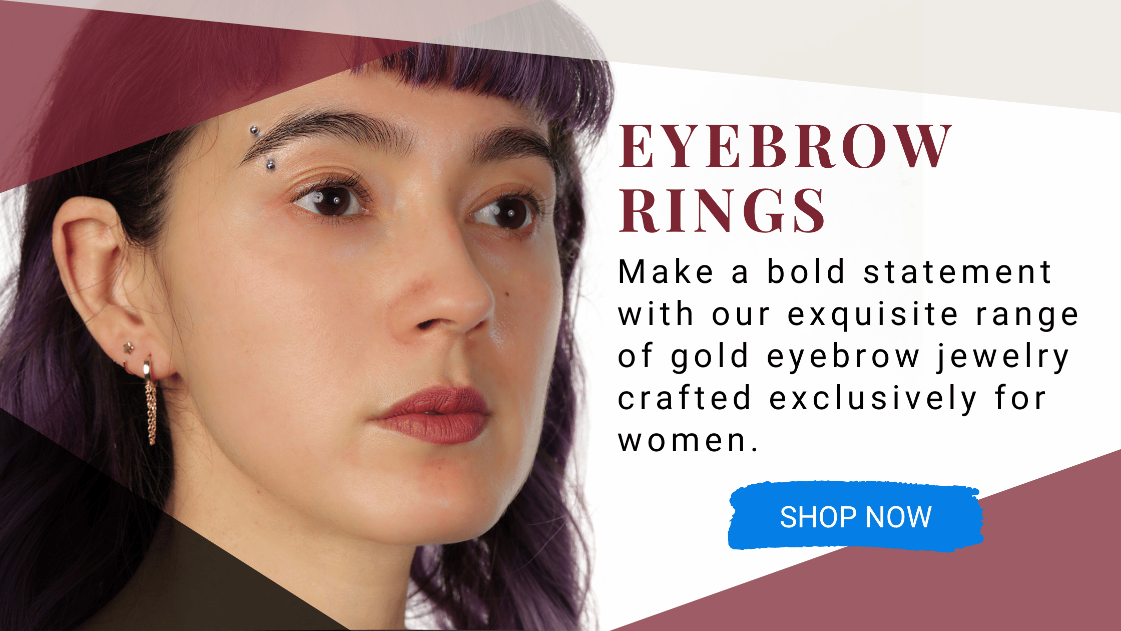 Women's Eyebrow Ring Blog Ad