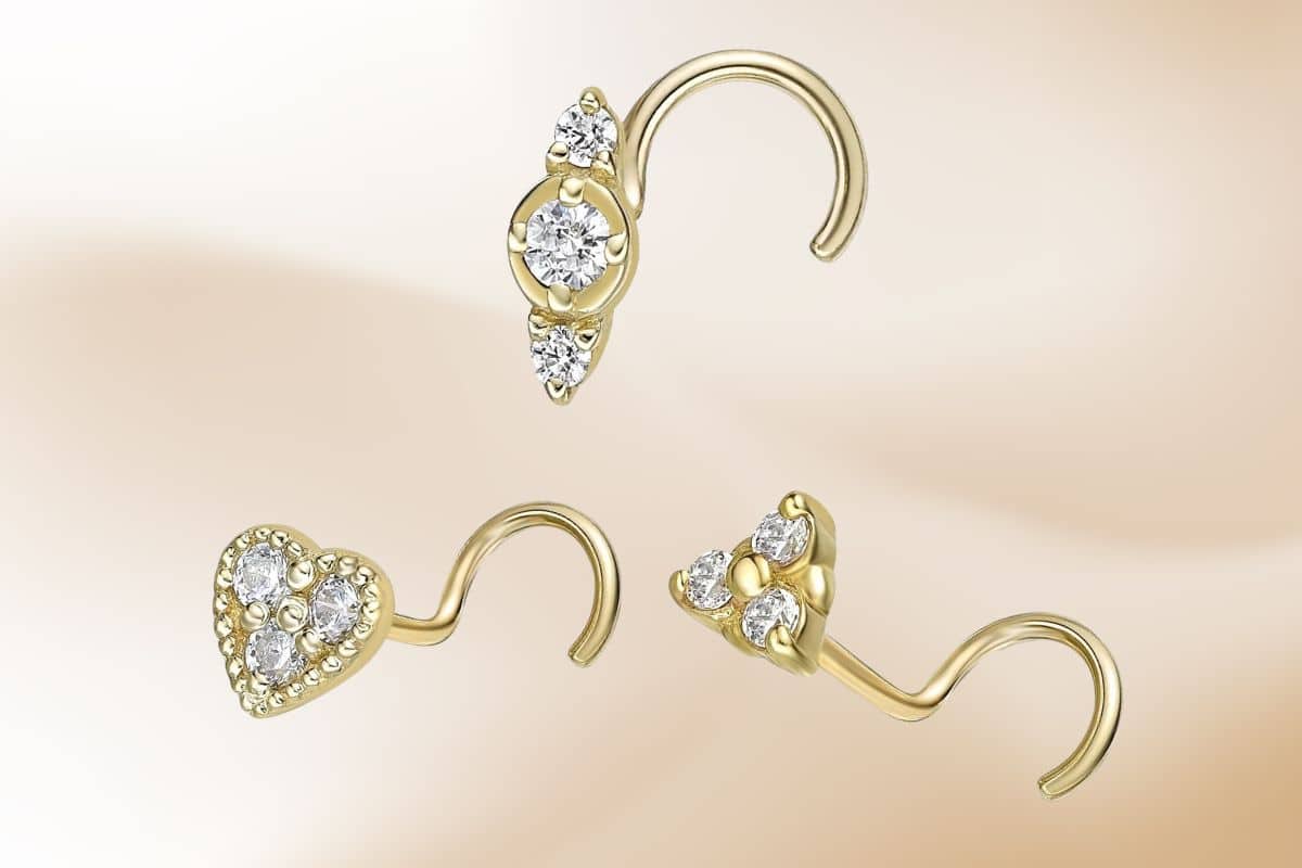 Lavari Jewelers Women’s 10K Gold Nose Rings Body Jewelry