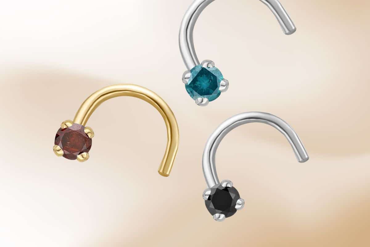 Lavari Jewelers | Women’s Colored Diamond Nose Rings